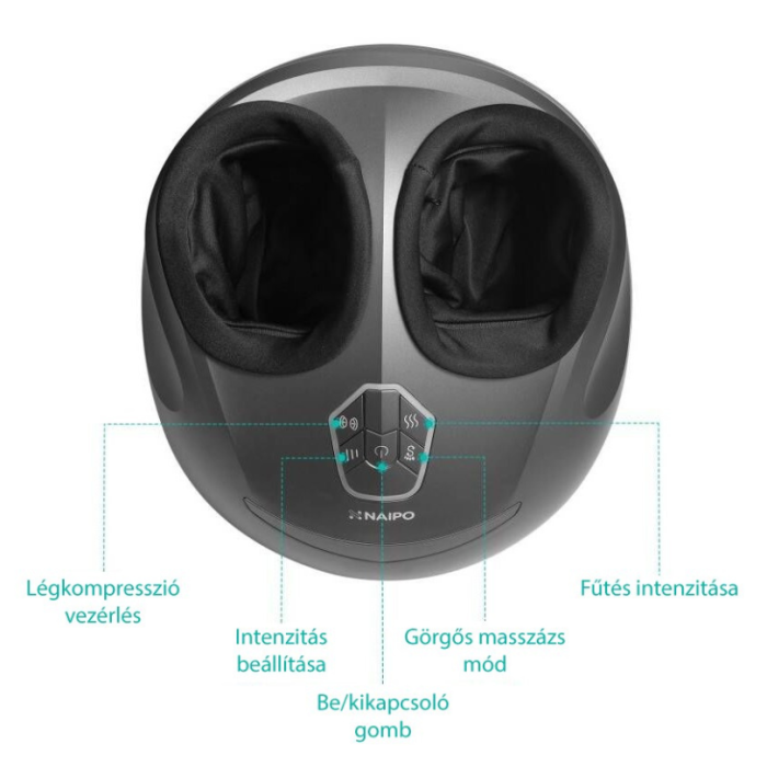 Naipo Lábmasszírozó légkompresszióval, melegítő funkcióval - Image 3