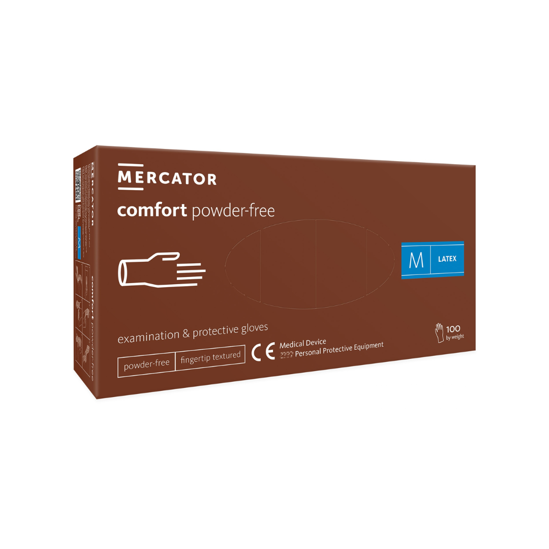 Mercator Comfort púdermentes latex kesztyű