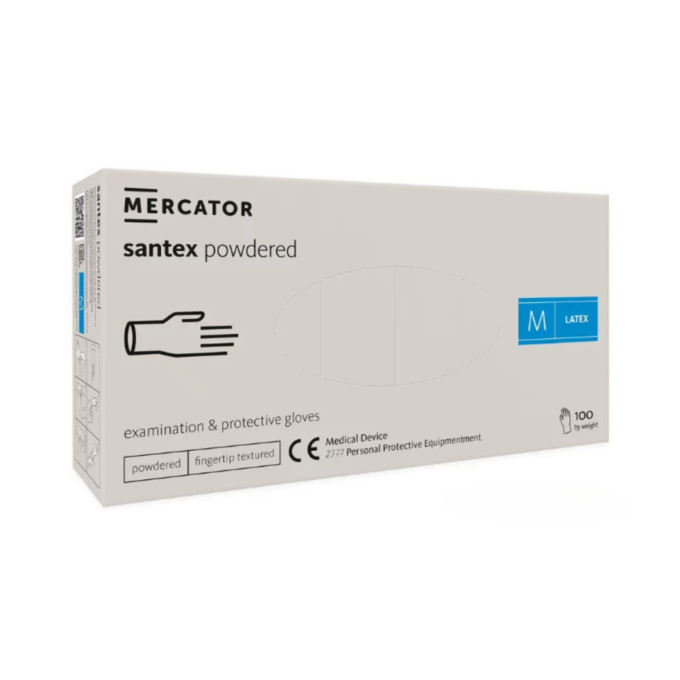Mercator Santex púderezett latex kesztyű