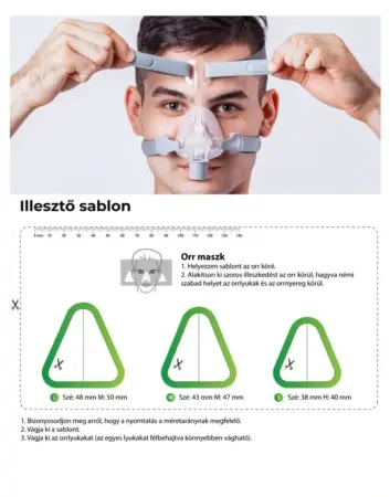 CPAP orrmaszk méretei