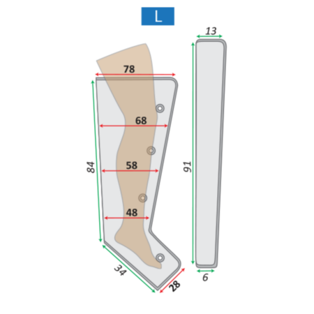 Láb mandzsetta pár méret 4 légkamrás PQ-1000-hez