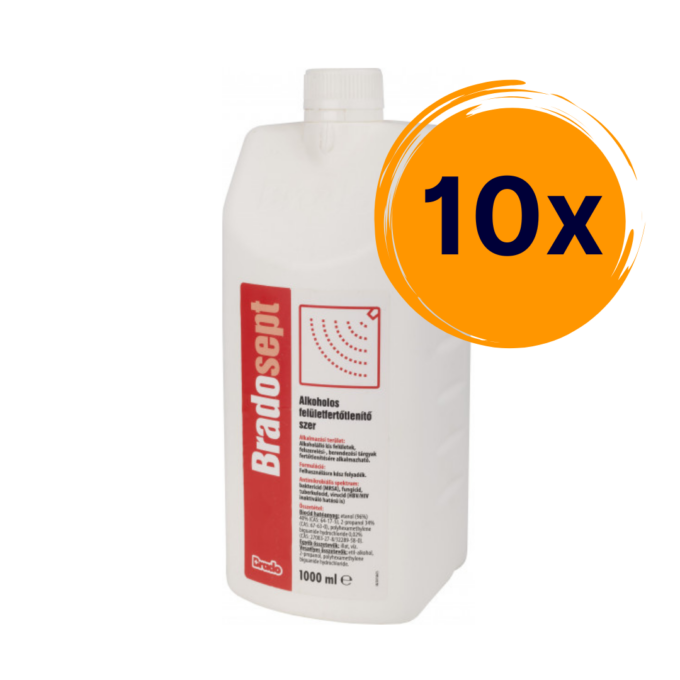 10x Bradosept alkoholos felületfertőtlenítő 1L