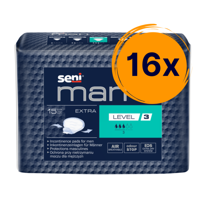 16 csomag Seni MAN level 3 férfi inkontinencia betét