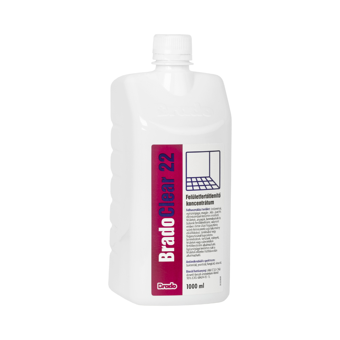 Bradoclear 22 aldehidmentes felületfertőtlenítő szer 1000 ml