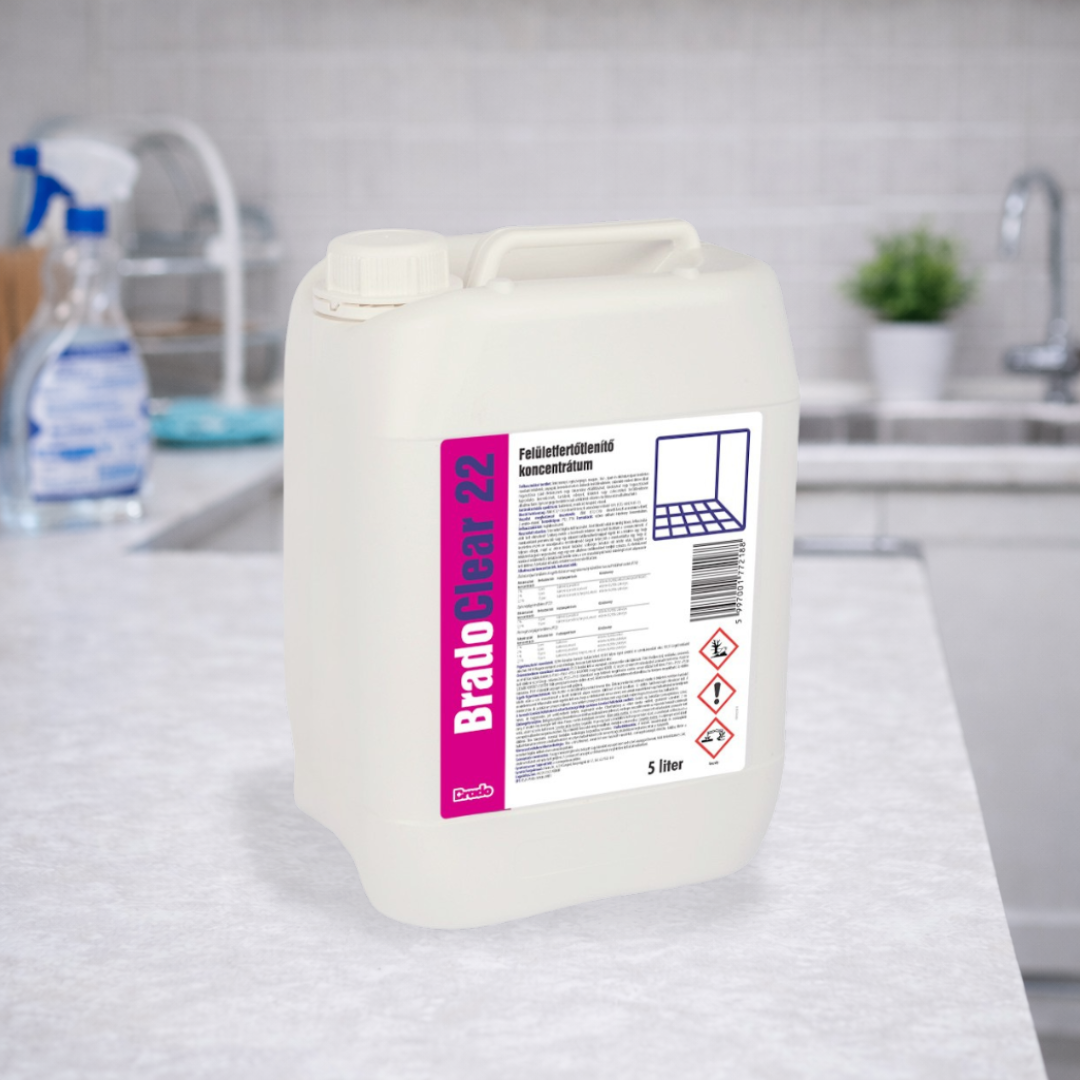 Bradoclear aldehidmentes felületfertőtlenítő szer 5 literes kiszerelés