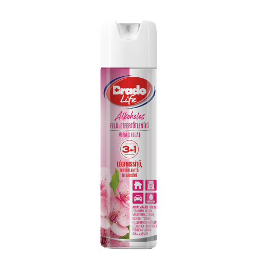 Bradolife felületfertőtlenítő spray és légfrissítő virág 300 ml