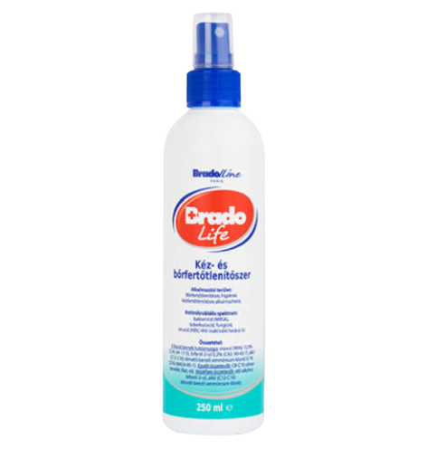 Bradolife kéz és bőrfertőtlenítő 250 ml pumpás