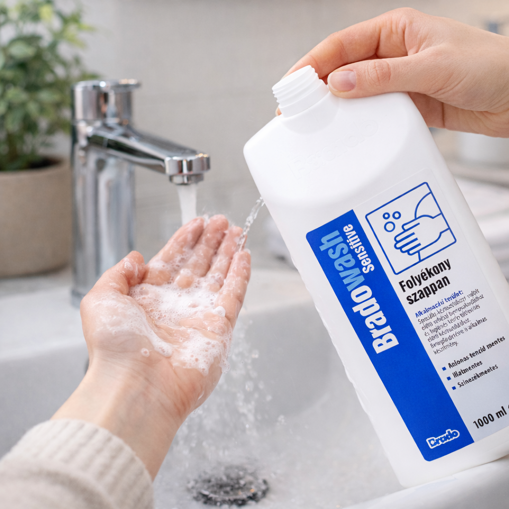 Bradowash sensitive folyékony szappan érzékeny bőrre használat közben (1 liter)