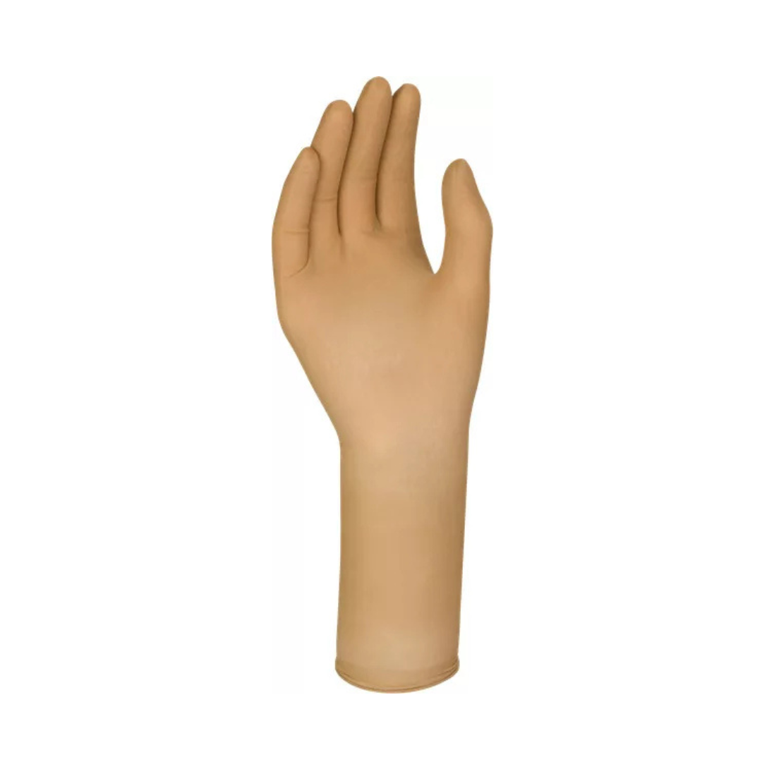 Mercator Dermagel Micro steril precíziós púdermentes latex kesztyű (barna színben)