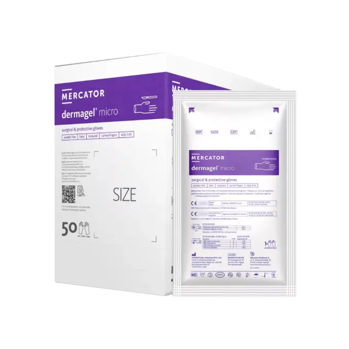 Mercator Dermagel Micro steril precíziós púdermentes latex kesztyű