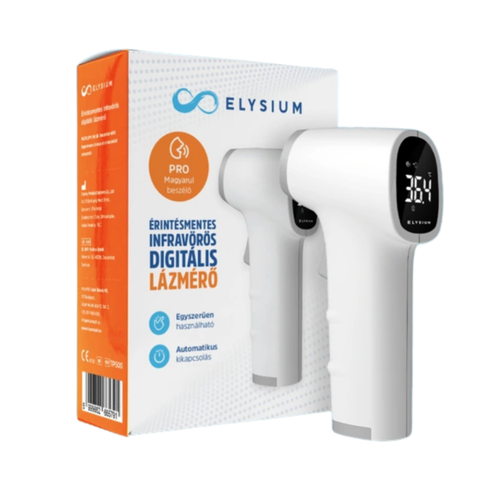 Elysium TP500 PRO magyarul beszélő infravörös érintésmentes lázmérő