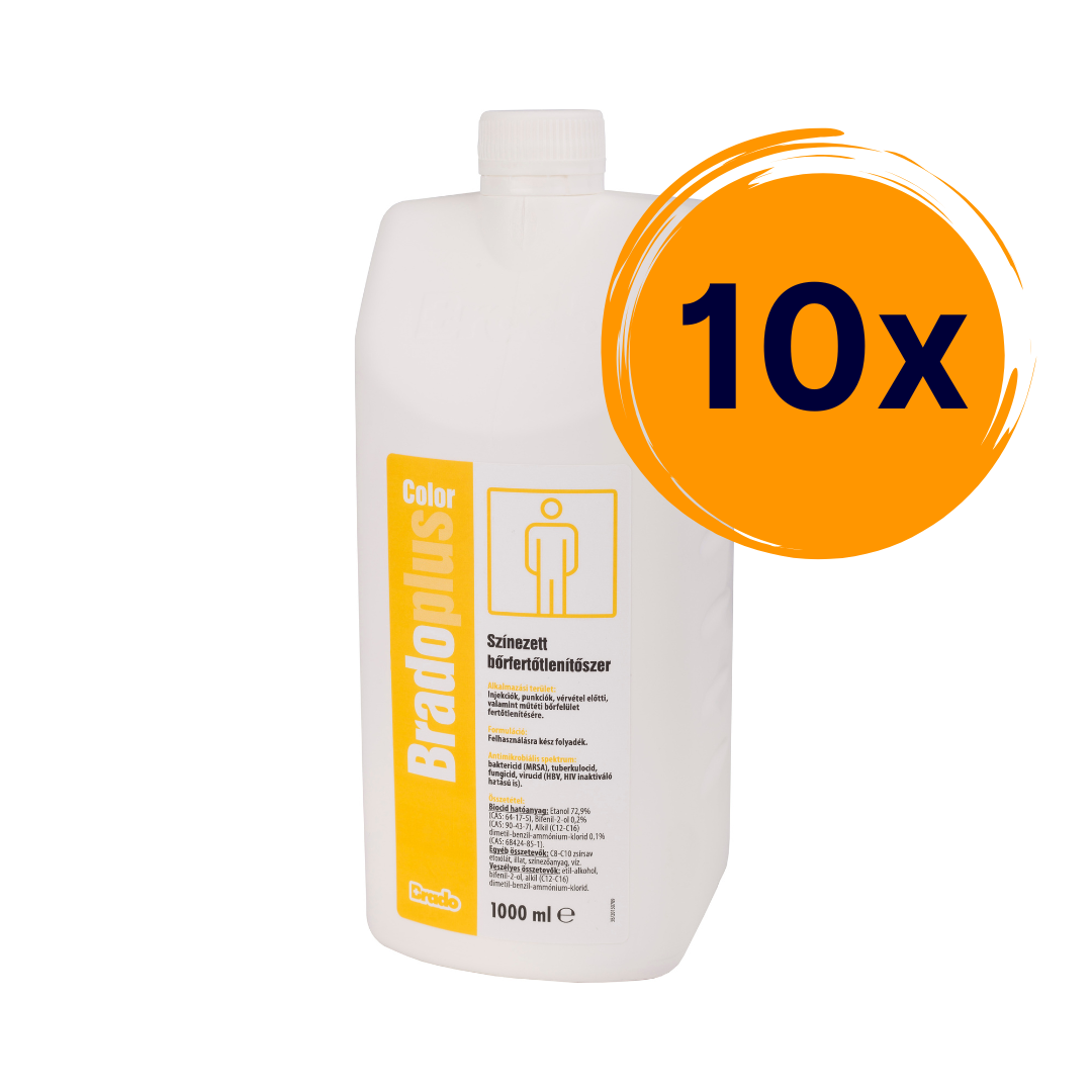 Bradoplus color színezett bőrfertőtlenítő 1 liter utántöltő