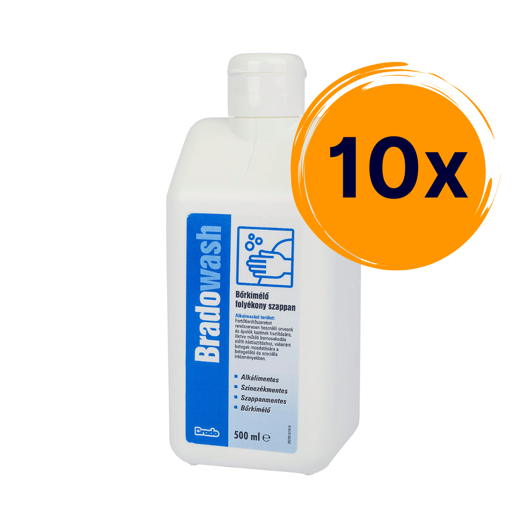 10x Bradowash sensitive folyékony szappan érzékeny bőrre 500 ml