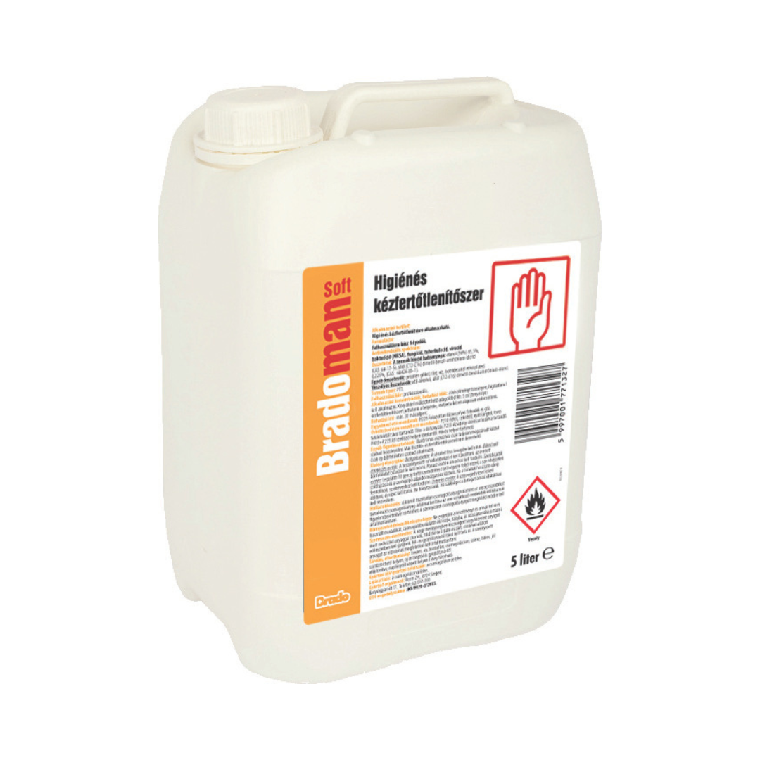 Bradoman soft higiénés kézfertőtlenítő 5 liter kannás