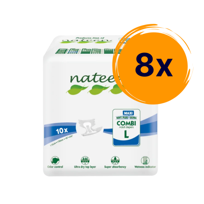 8 csomag Nateen Combi Maxi L inkontinencia nadrágpelenka
