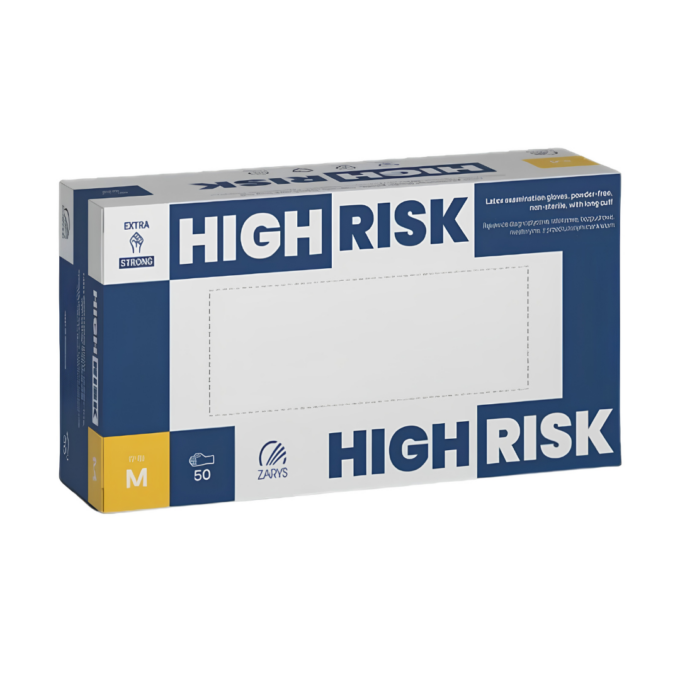 HIgh Risk vastag latex kesztyű 50 db